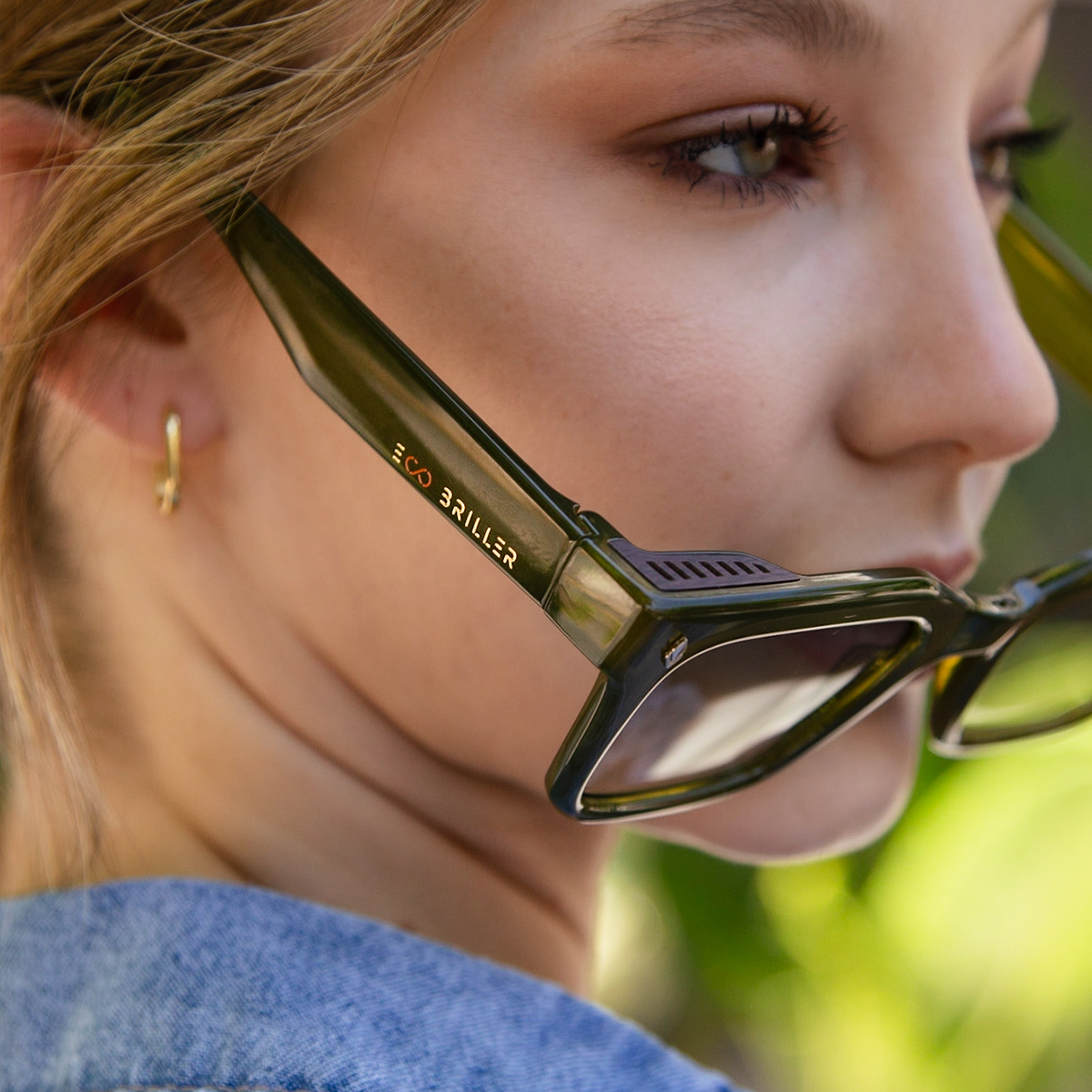 Anteojos De Sol - Jacobs - Milky Olive - Lente Verde Degrade Eco Sustentable