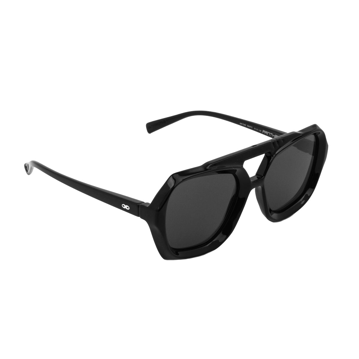 Anteojos de Sol - Tiger - Negro Brillo - Lente polarizado gris