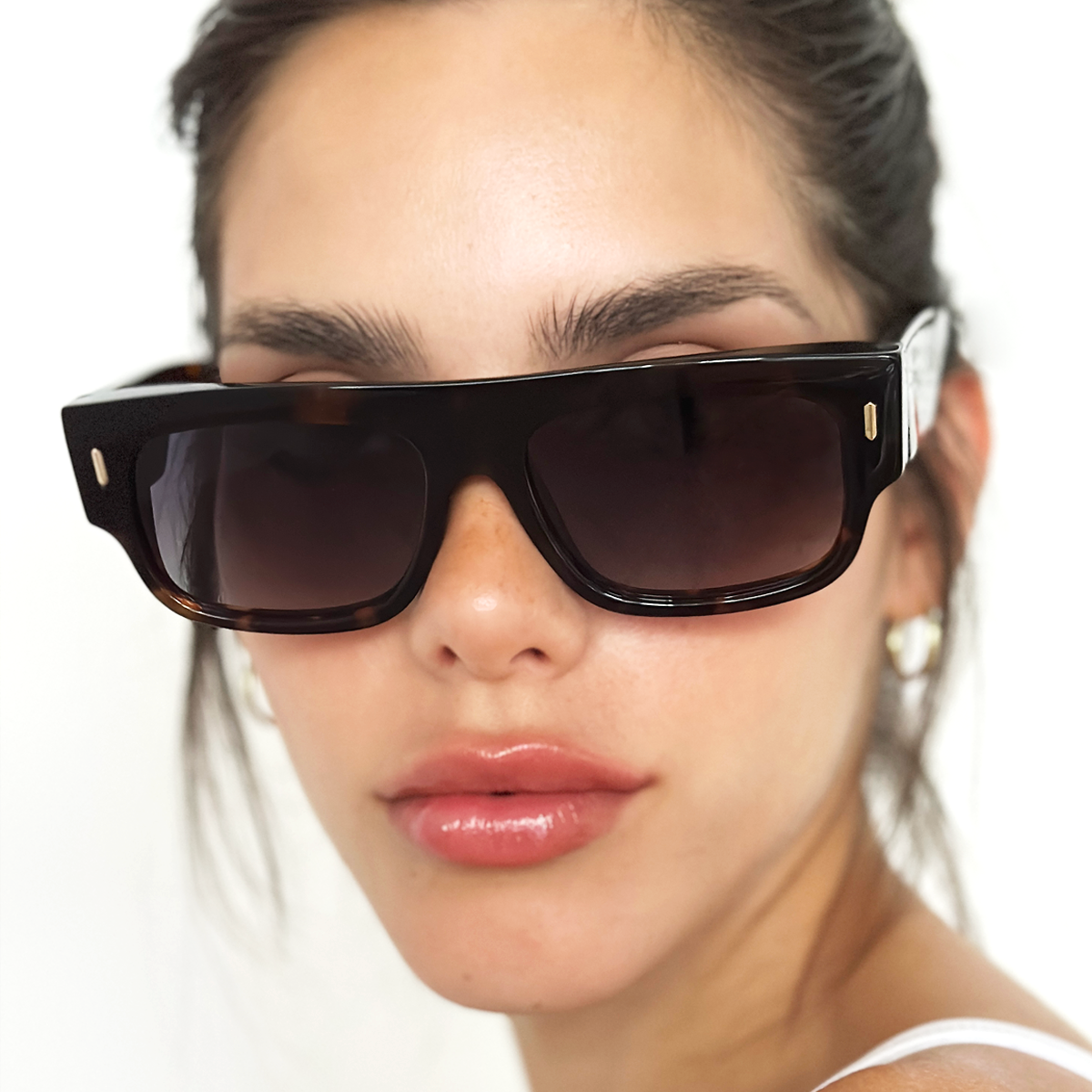 Anteojos De Sol - Glasgow Premium Series - Carey - Lente Gris Degrade Eco Sustentable