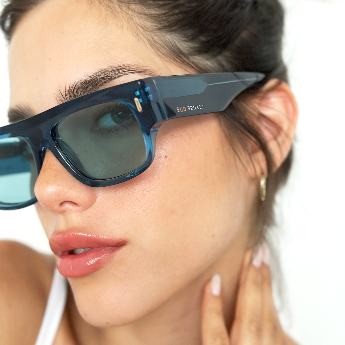 Anteojos De Sol - Glasgow Premium Series - Translucido Azul - Lente Turquesa Eco Sustentable