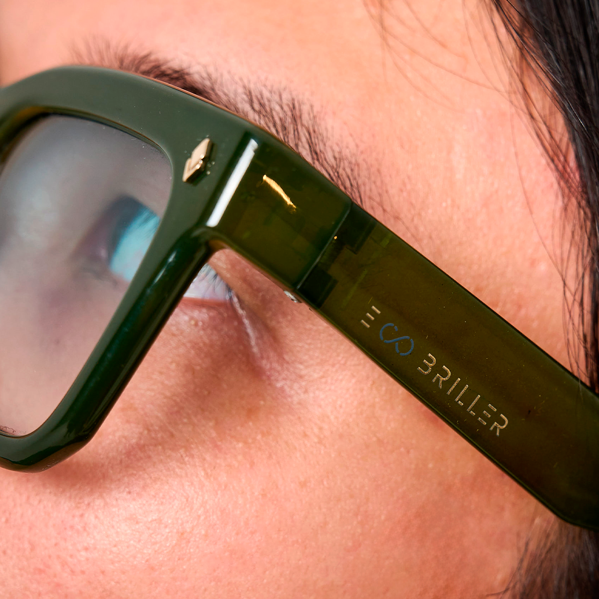 Anteojos De Sol - Jacobs - Milky Olive - Lente Verde Degrade Eco Sustentable