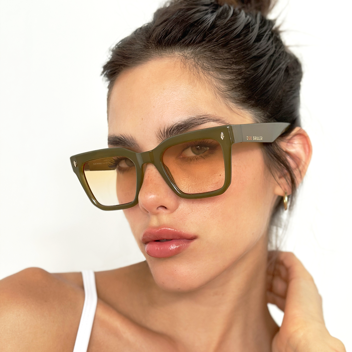 Anteojos de Sol - Jacobs - Milky Brown - Lente Naranja degrade Eco Sustentable