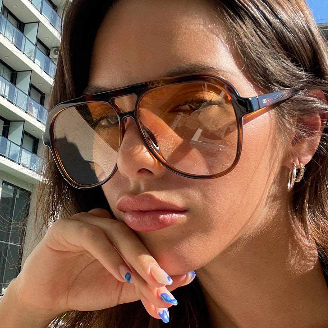 Anteojos de Sol - Triple XXX - Carey - Lente degrade naranja