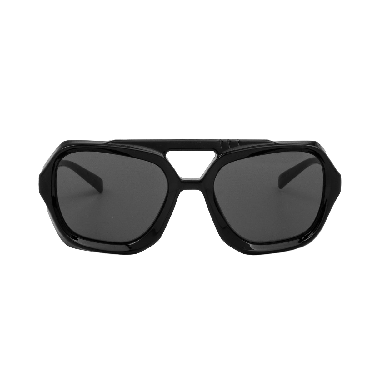 Anteojos de Sol - Tiger - Negro Brillo - Lente polarizado gris