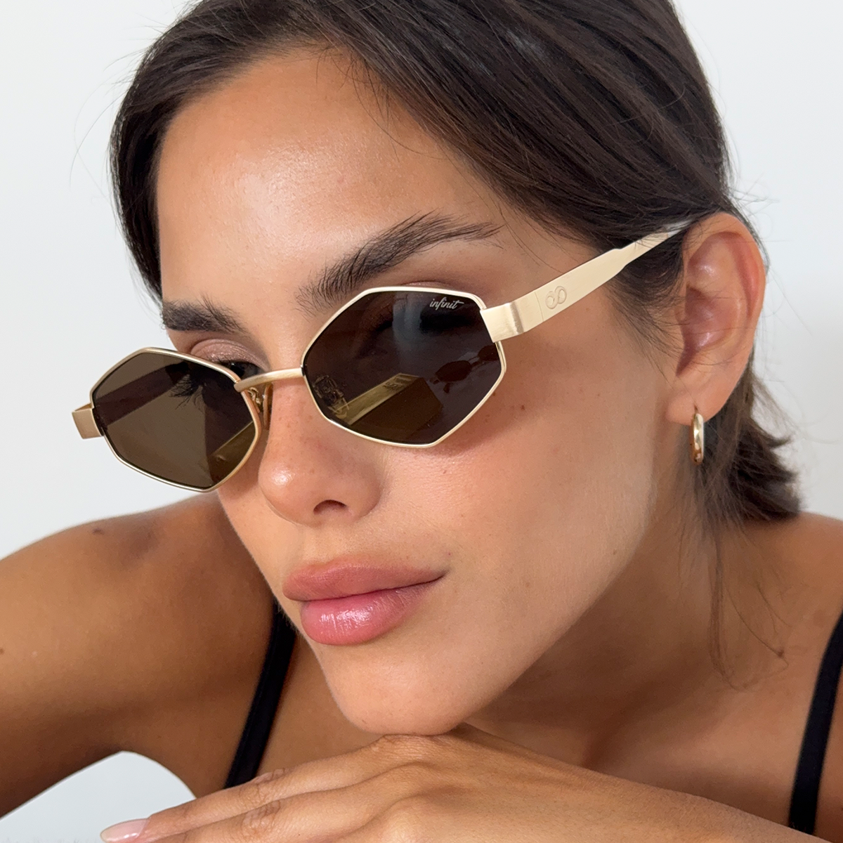 PREVENTA - Anteojos De Sol - Belice - Dorado - Lente Marron