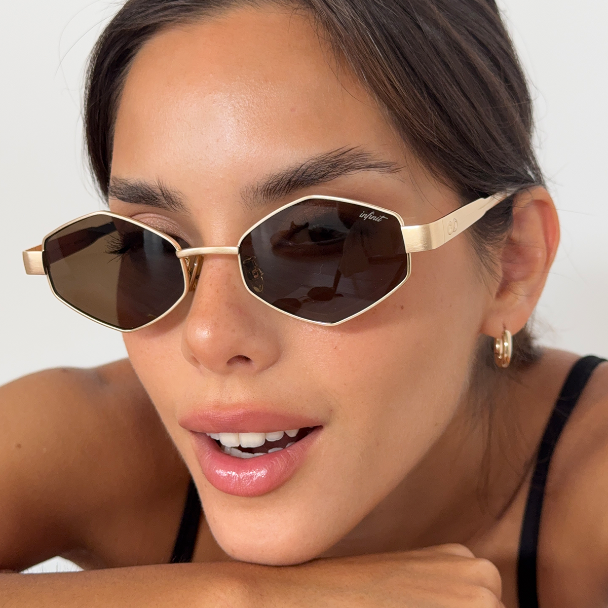 PREVENTA - Anteojos De Sol - Belice - Dorado - Lente Marron