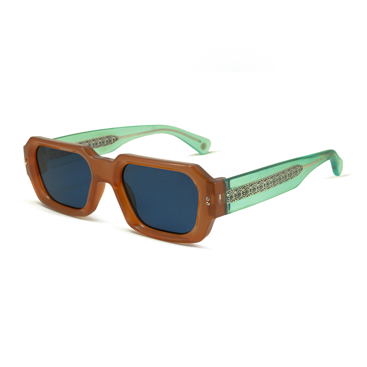 Anteojos de Sol - Bronx - Dark Honey - Lente Azul