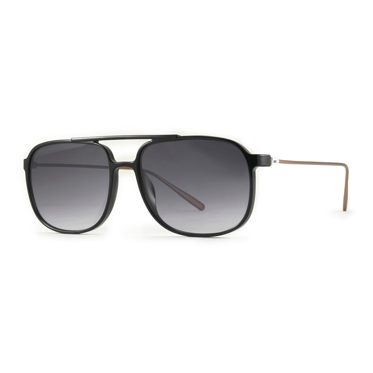 Anteojos de Sol - Caravan - Negro Brillo - Lente gris degrade