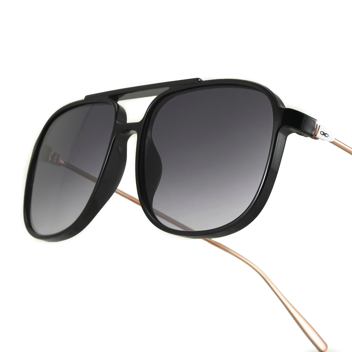 Anteojos de Sol - Caravan - Negro Brillo - Lente gris degrade