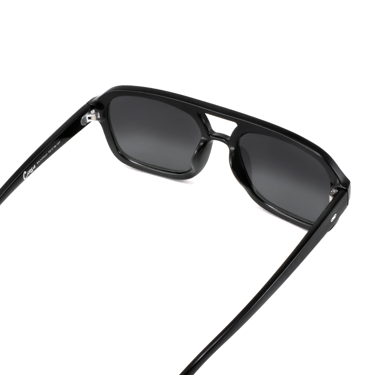 Anteojos de Sol - Corsa - Negro Brillo - Lente polarizada gris degrade