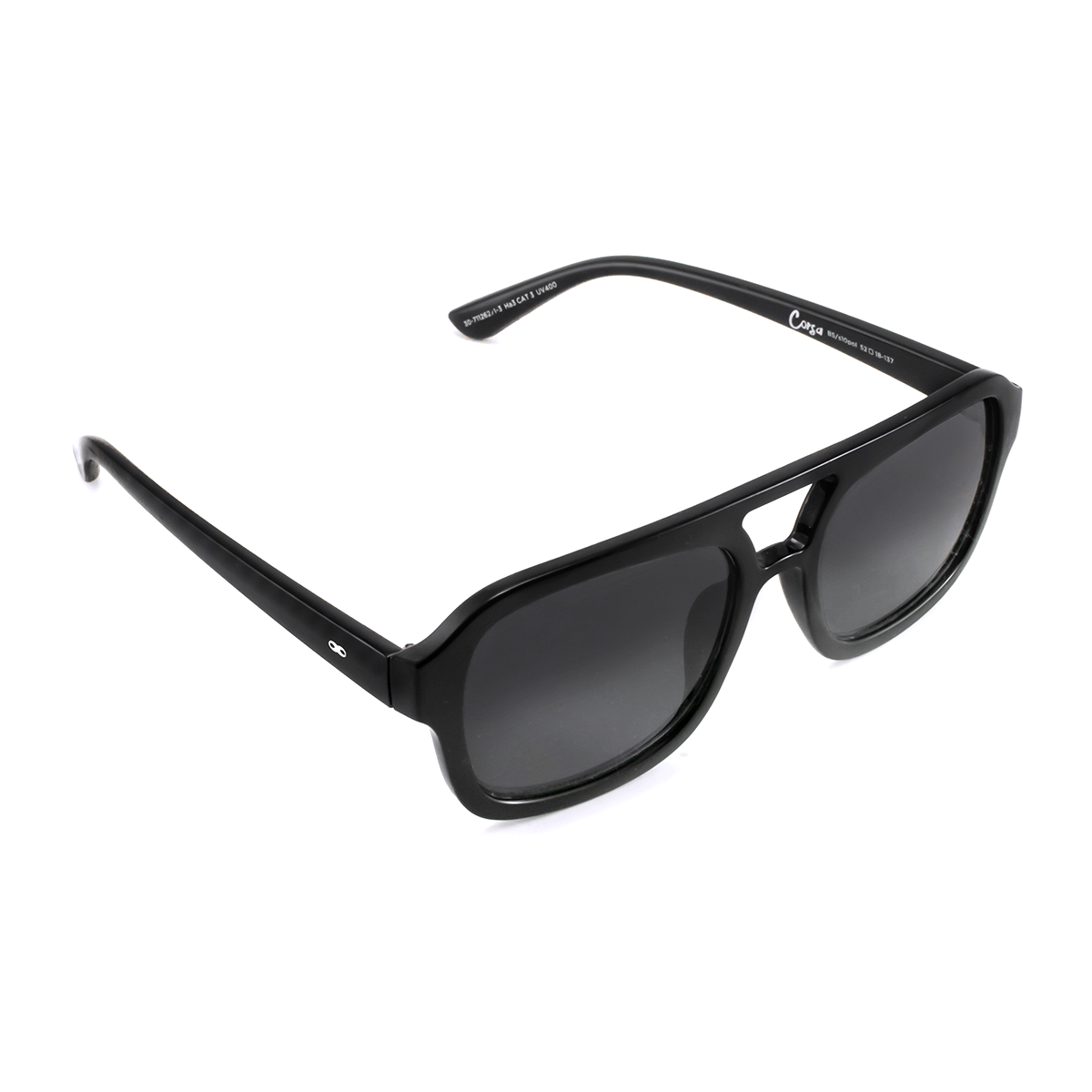 Anteojos de Sol - Corsa - Negro Brillo - Lente polarizada gris degrade