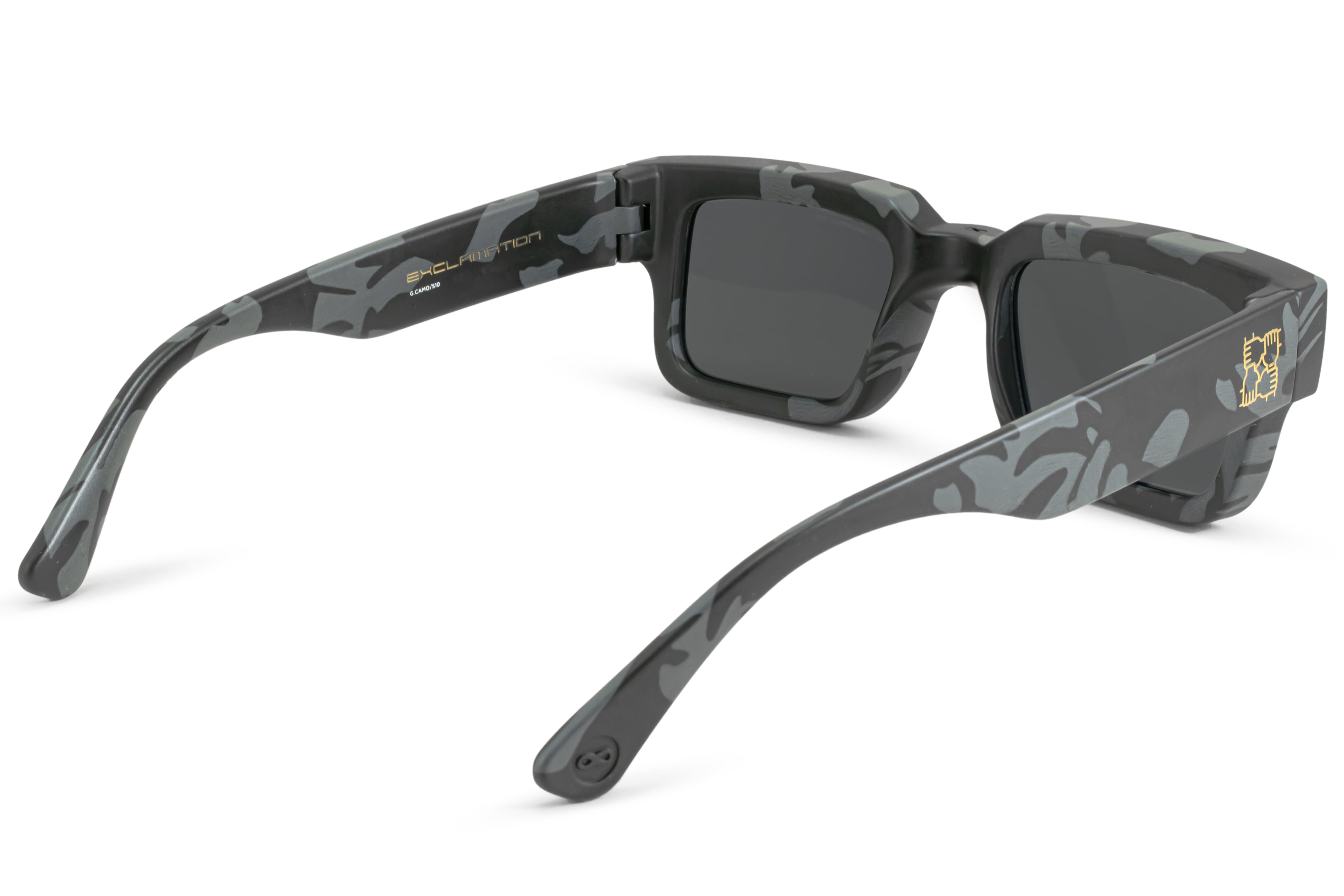 Anteojos De Sol - Exclamation - Gris Camouflage - Lente Gris