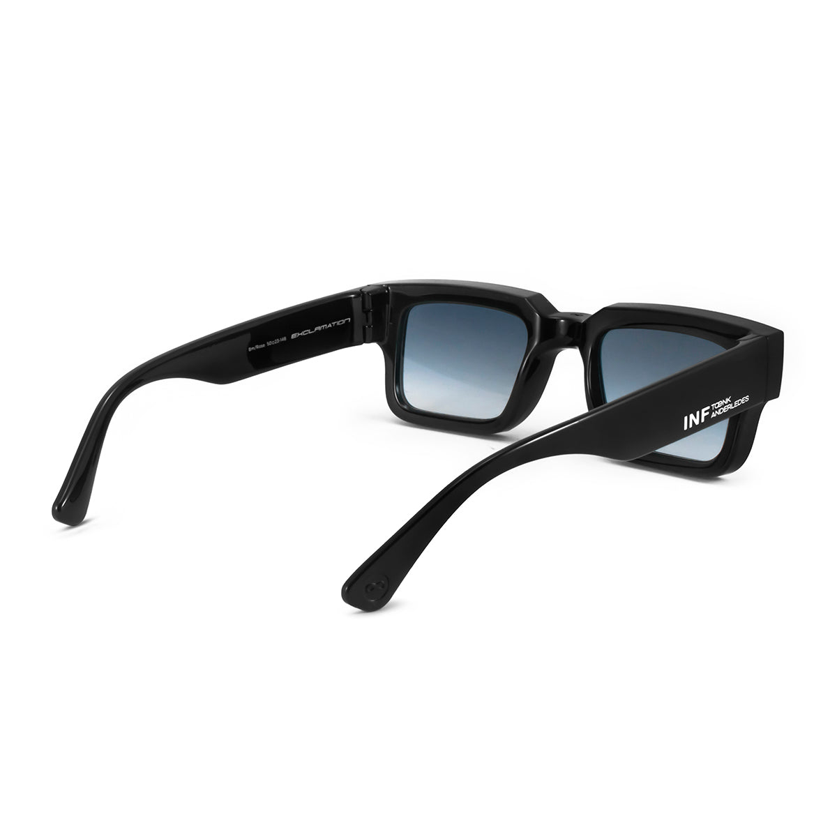 Anteojos de Sol - Exclamation - Negro Brillo - Lente Azul Degrade