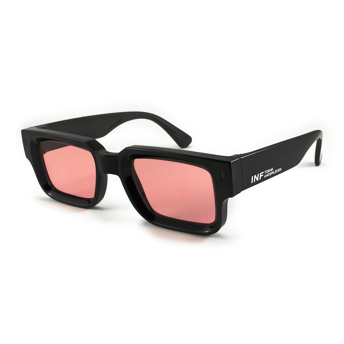 Anteojos de Sol - Exclamation - Negro Brillo - Lente Rosa