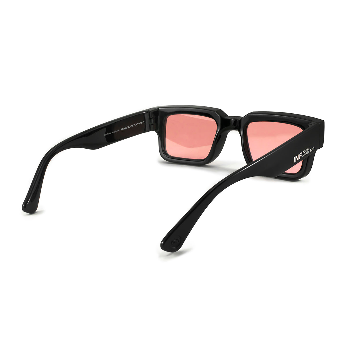 Anteojos de Sol - Exclamation - Negro Brillo - Lente Rosa