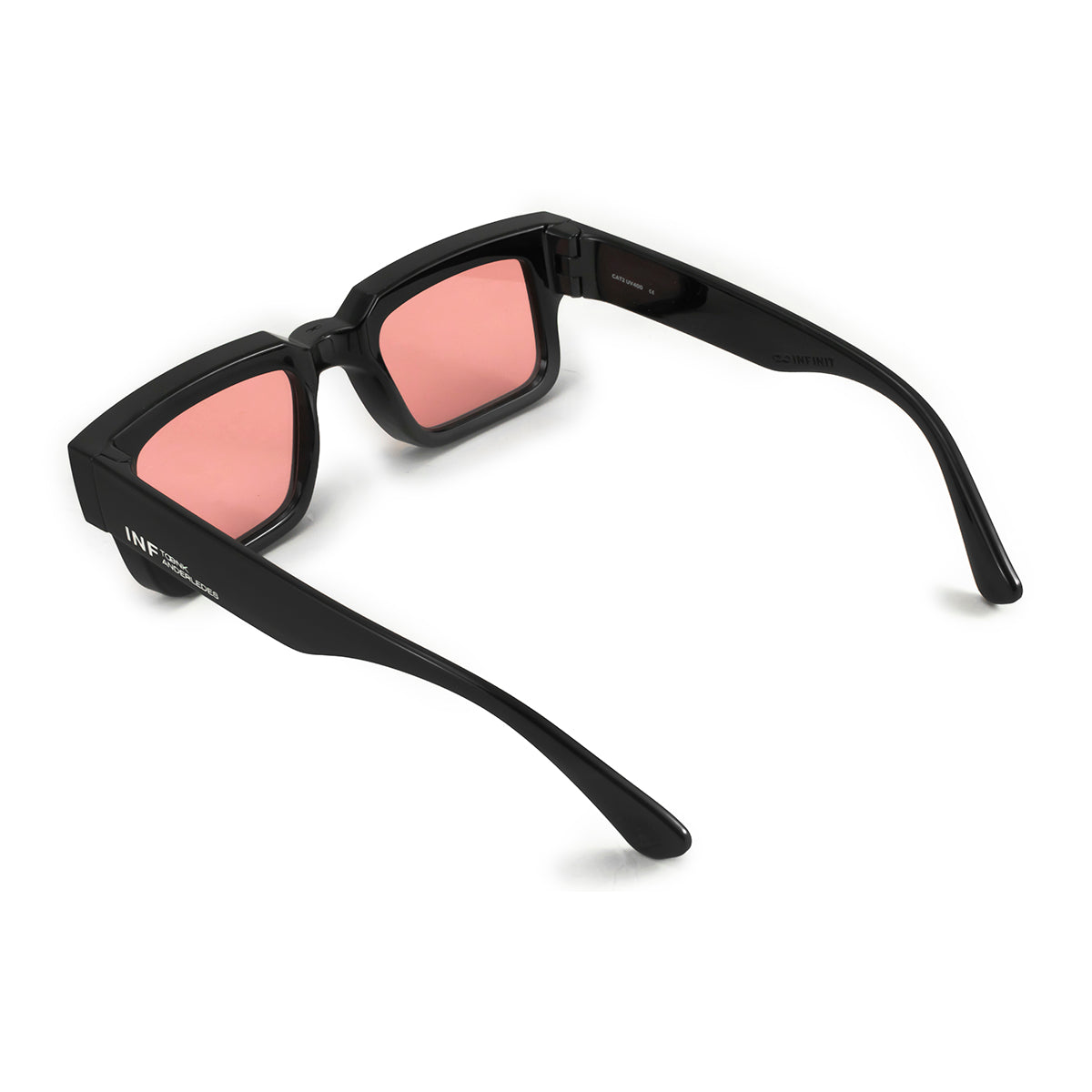 Anteojos de Sol - Exclamation - Negro Brillo - Lente Rosa
