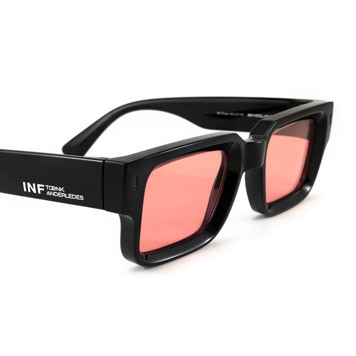Anteojos de Sol - Exclamation - Negro Brillo - Lente Rosa