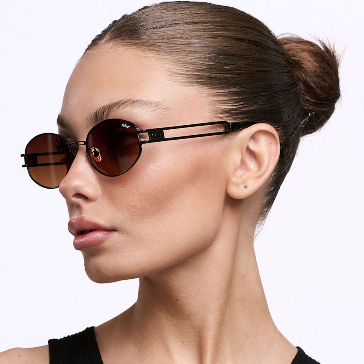 Anteojos de Sol - Georgia Negro Lente Ambar Degrade