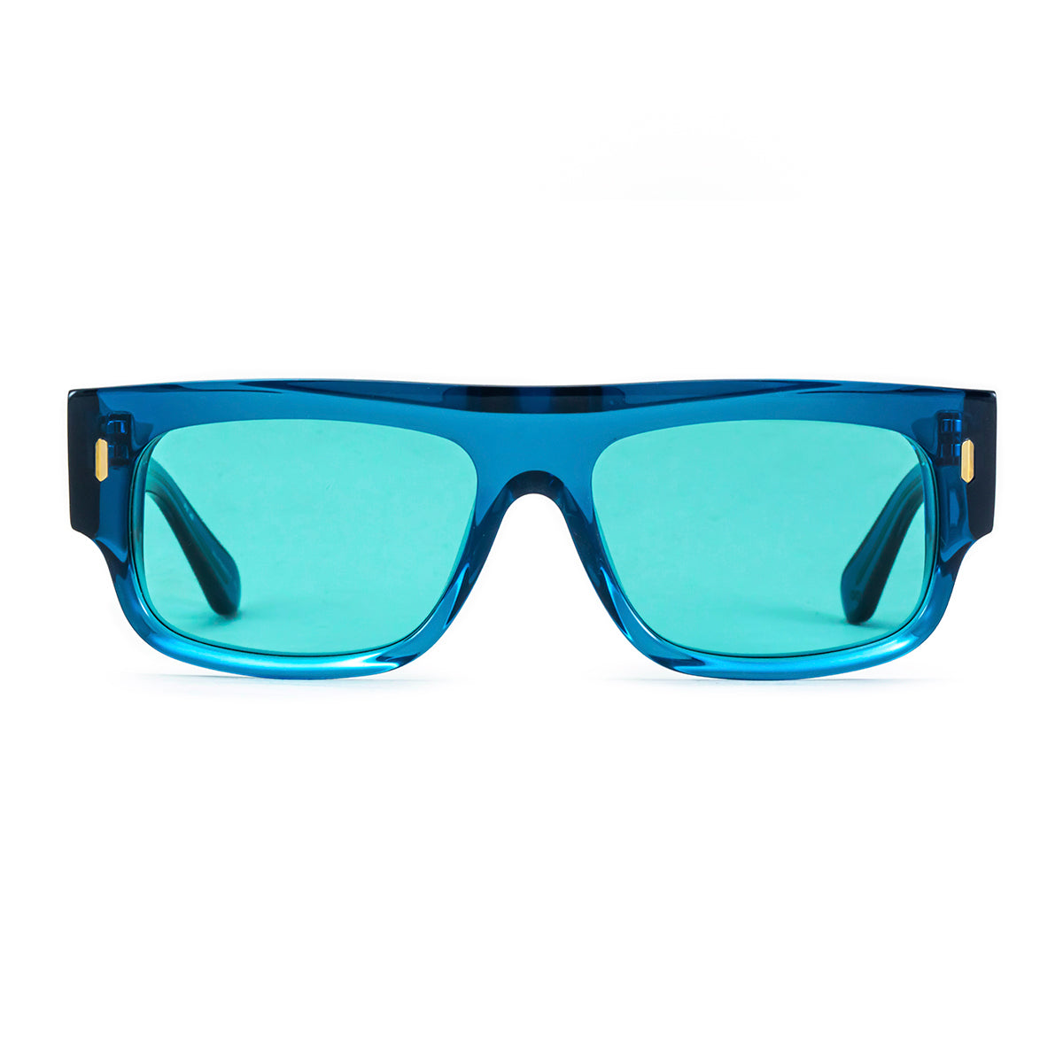 Anteojos De Sol - Glasgow Premium Series - Translucido Azul - Lente Turquesa Eco Sustentable