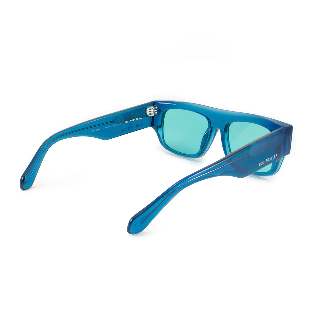 Anteojos De Sol - Glasgow Premium Series - Translucido Azul - Lente Turquesa Eco Sustentable