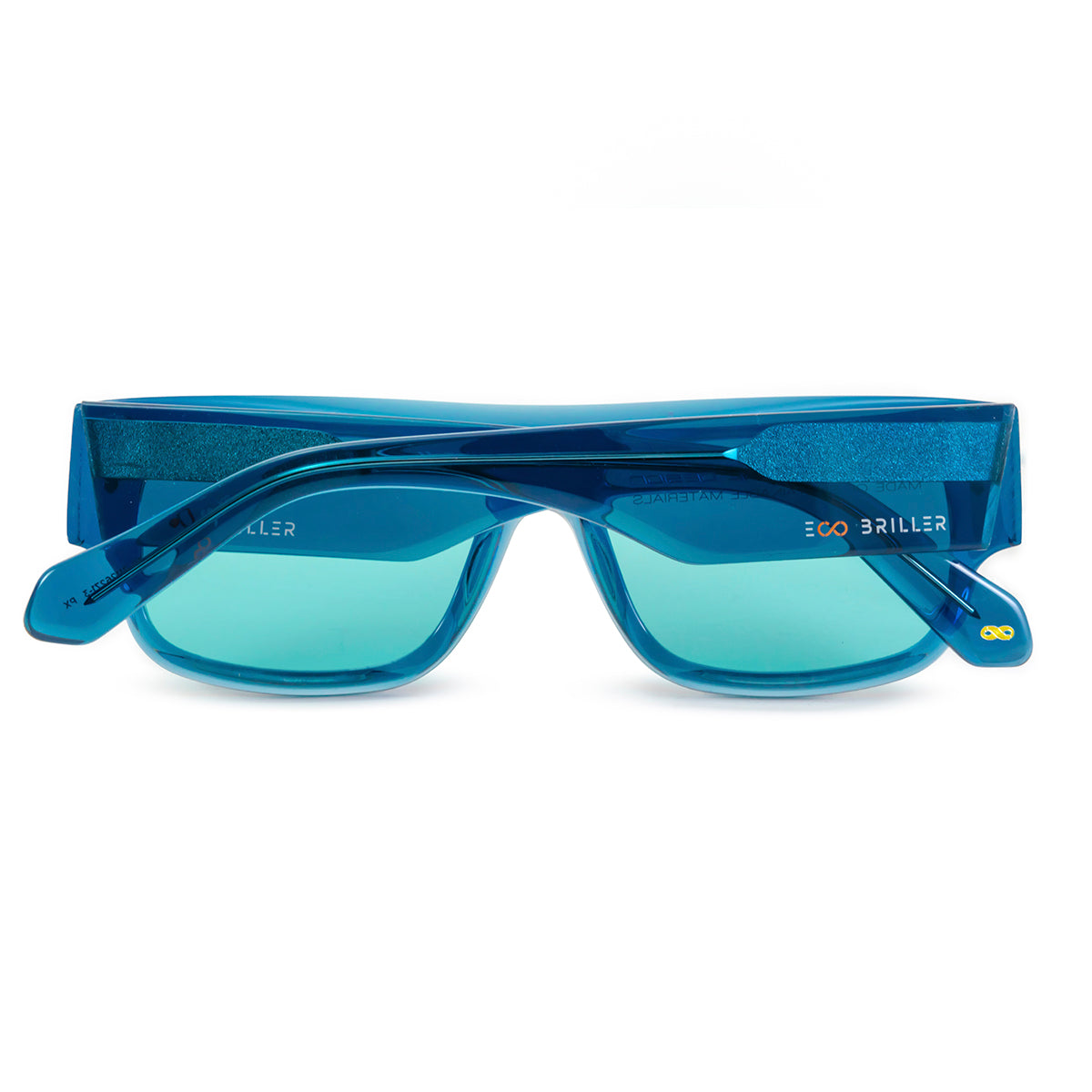 Anteojos De Sol - Glasgow Premium Series - Translucido Azul - Lente Turquesa Eco Sustentable