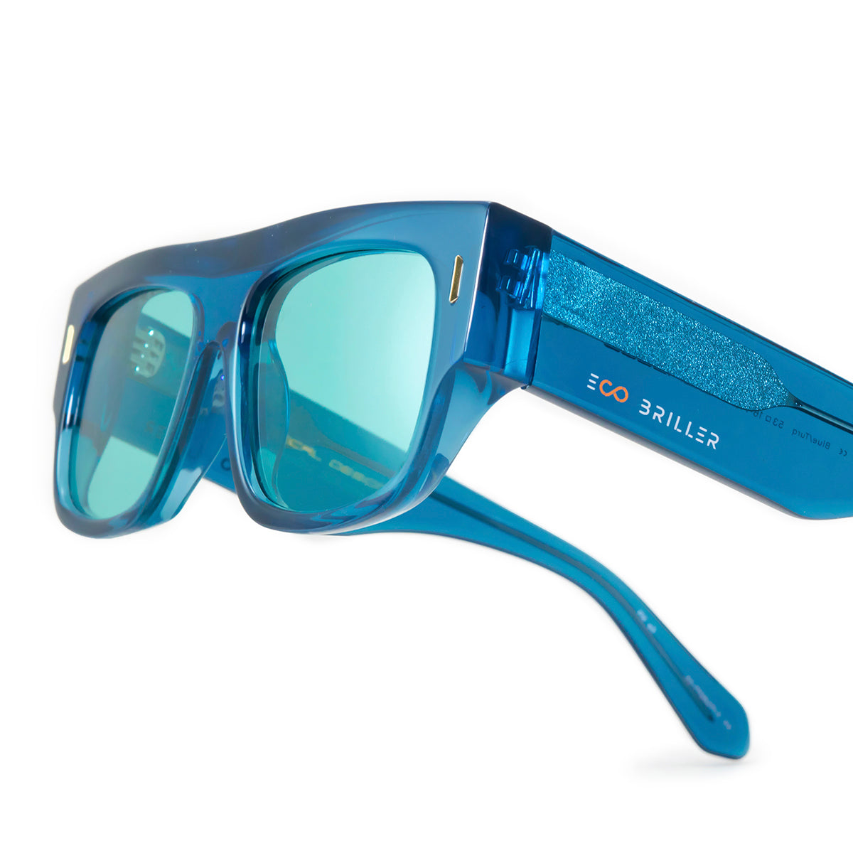 Anteojos De Sol - Glasgow Premium Series - Translucido Azul - Lente Turquesa Eco Sustentable