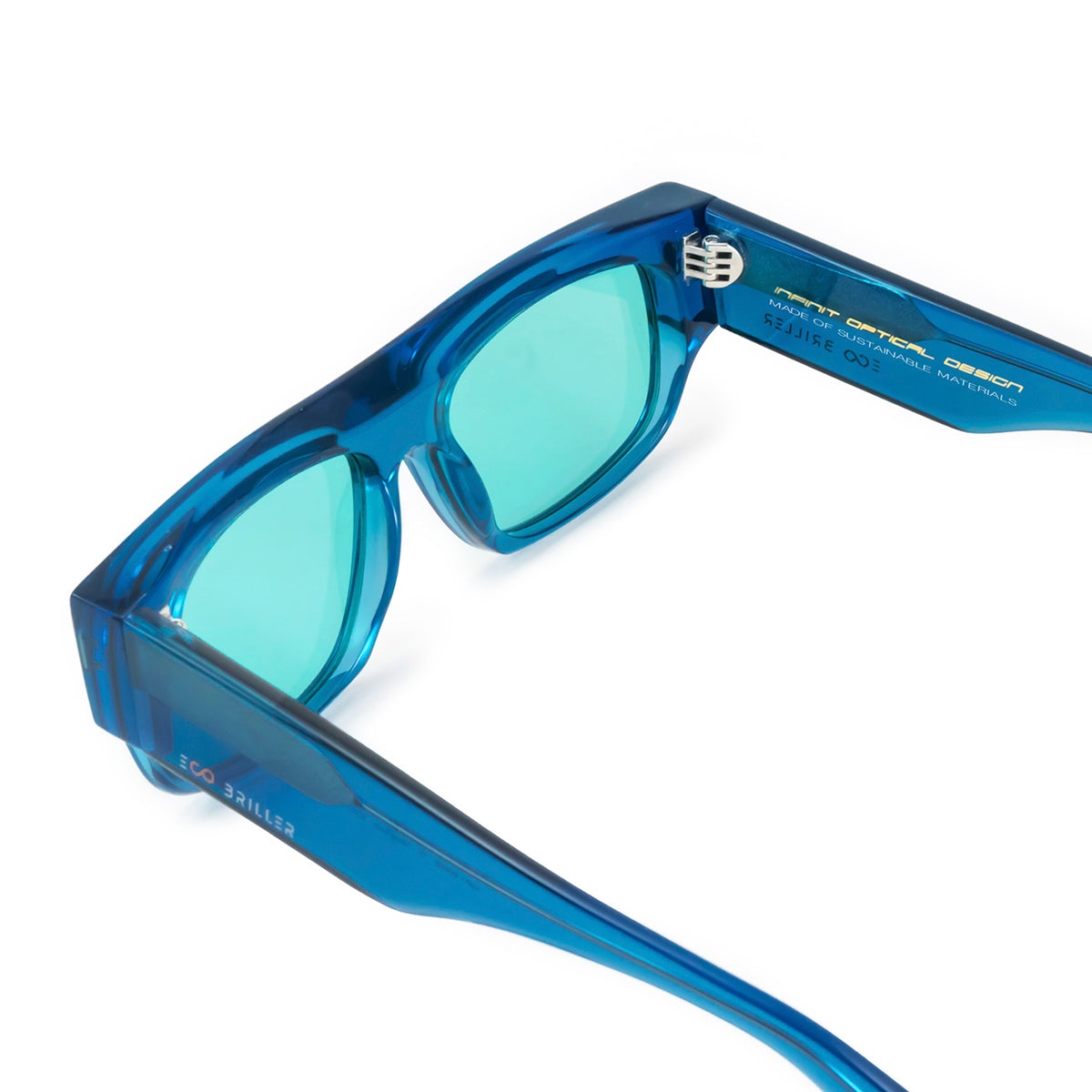 Anteojos De Sol - Glasgow Premium Series - Translucido Azul - Lente Turquesa Eco Sustentable