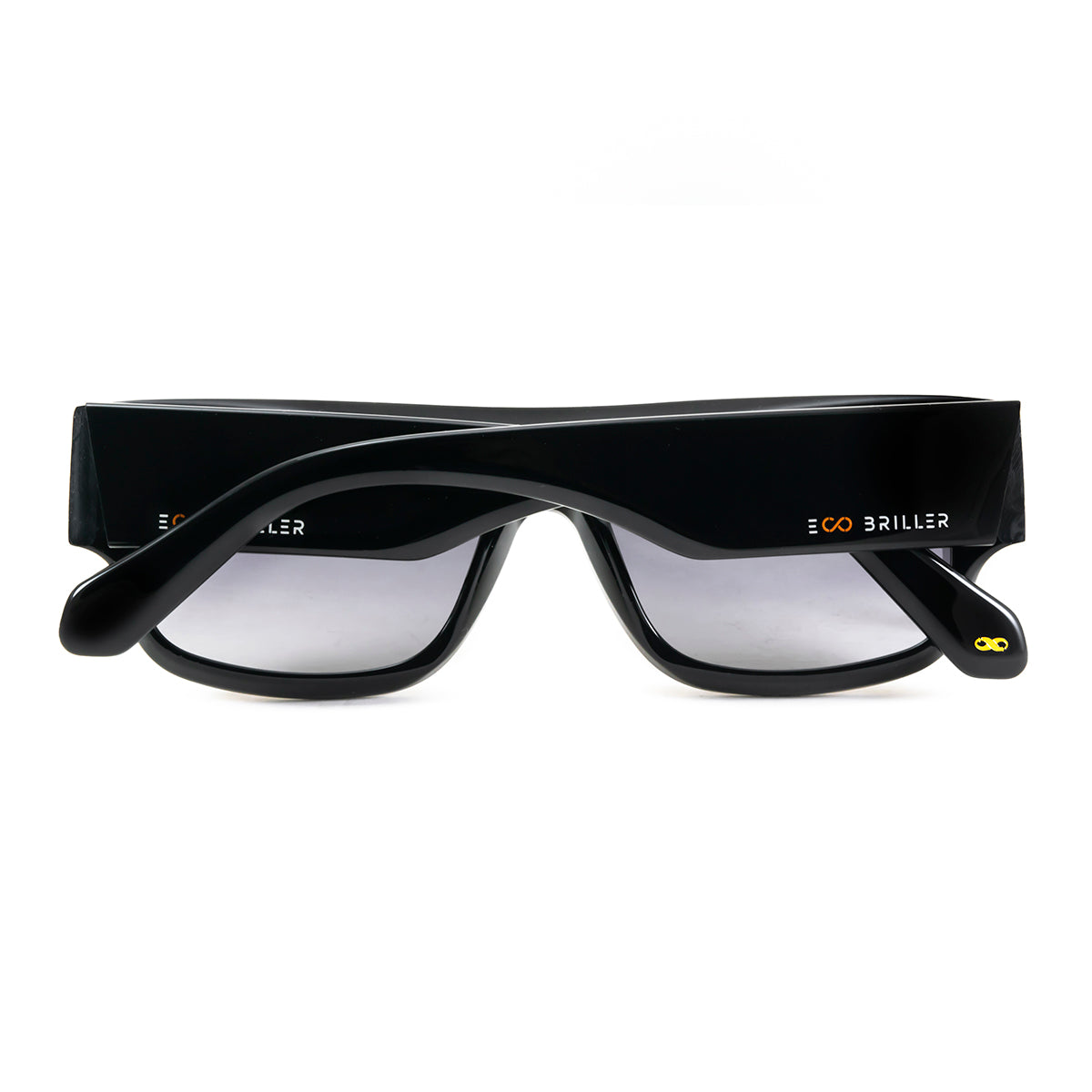 Anteojos De Sol - Glasgow Premium Series - Negro Brillo - Lente Gris Degrade Eco Sustentable