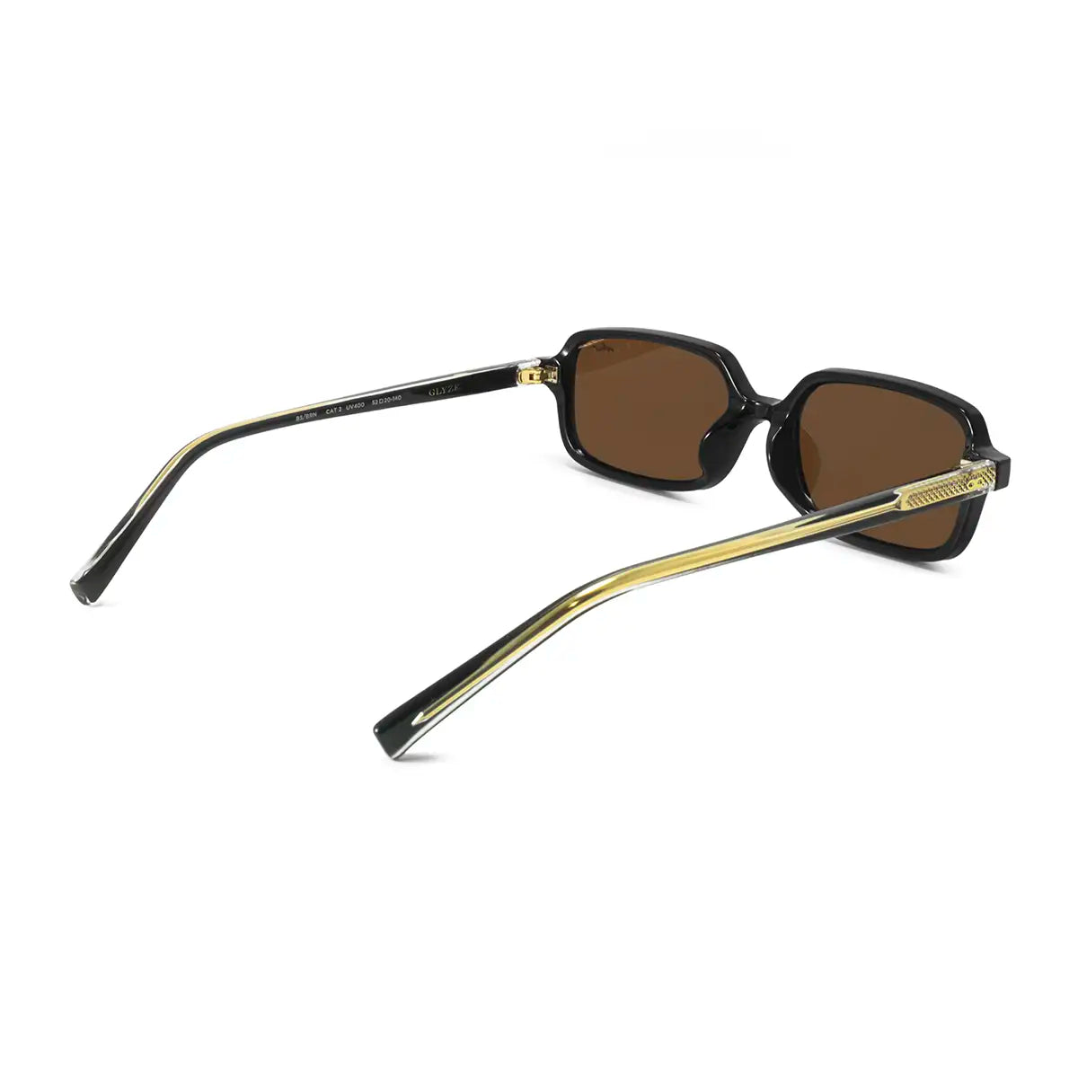 Anteojos de Sol - Glyze Negro Brillo Lente Marron