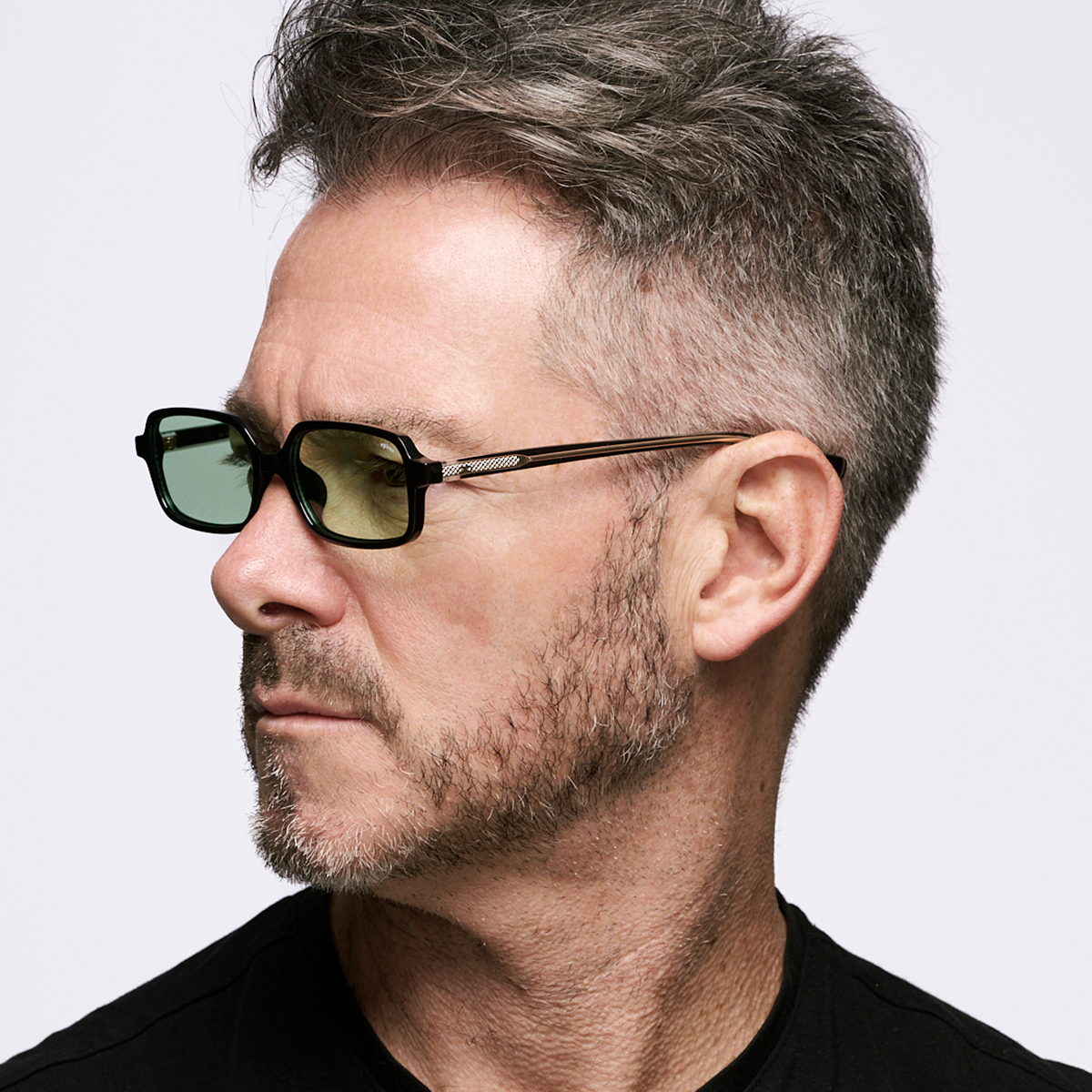 Anteojos de Sol - Glyze Negro Brillo Lente Verde