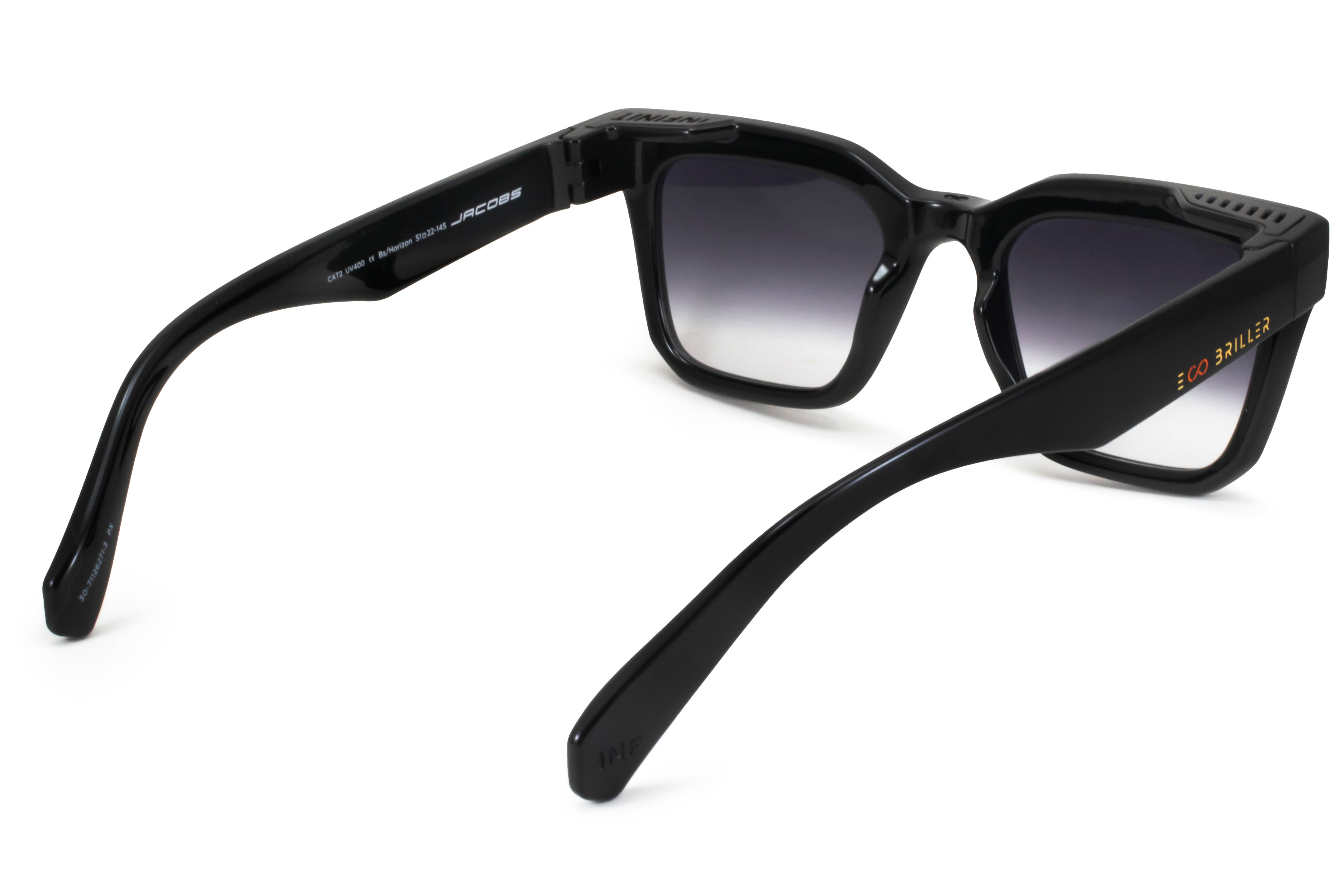 Anteojos De Sol - Jacobs - Negro Brillo - Lente Horizon Eco Sustentable