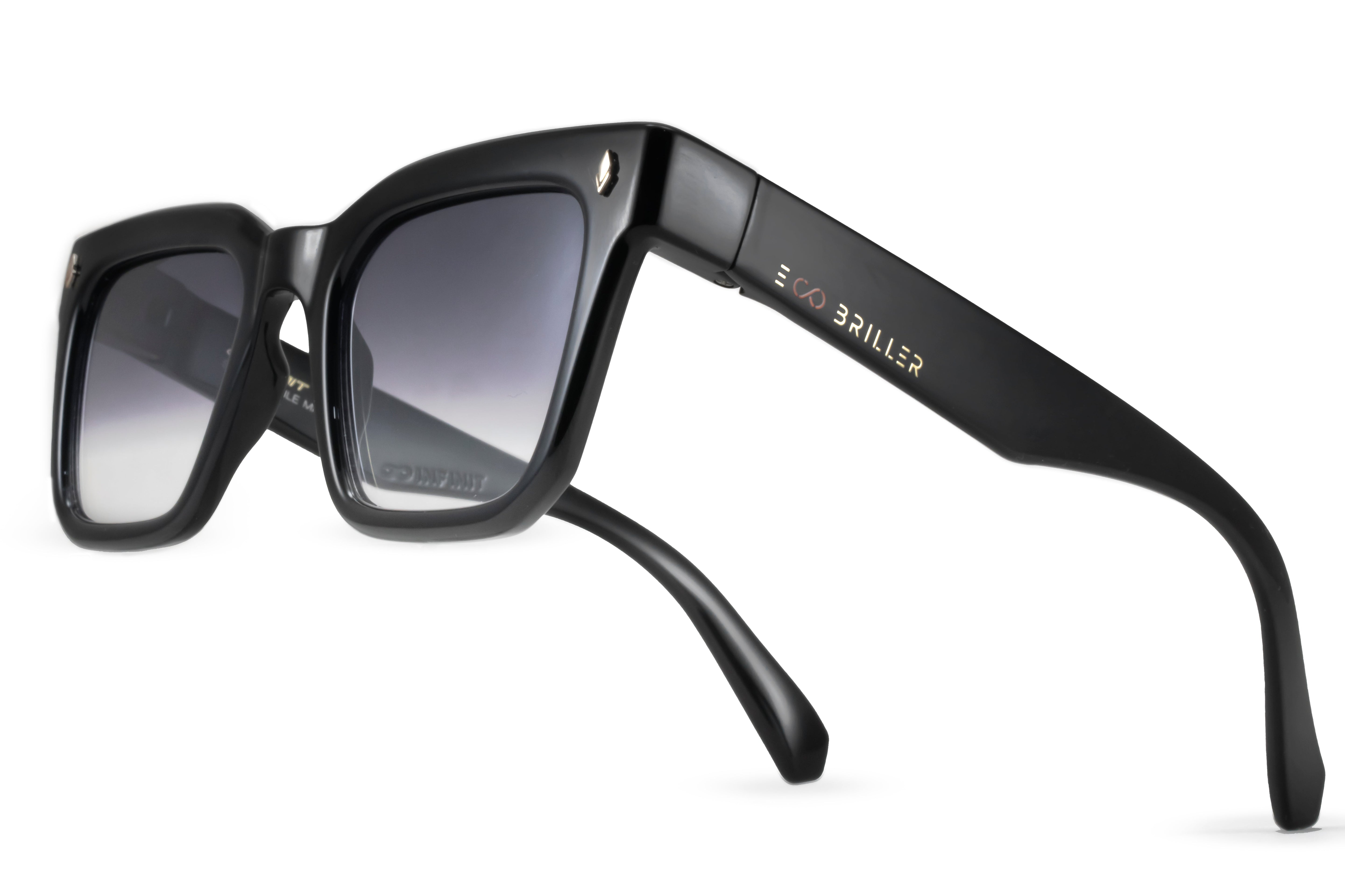 Anteojos De Sol - Jacobs - Negro Brillo - Lente Horizon Eco Sustentable