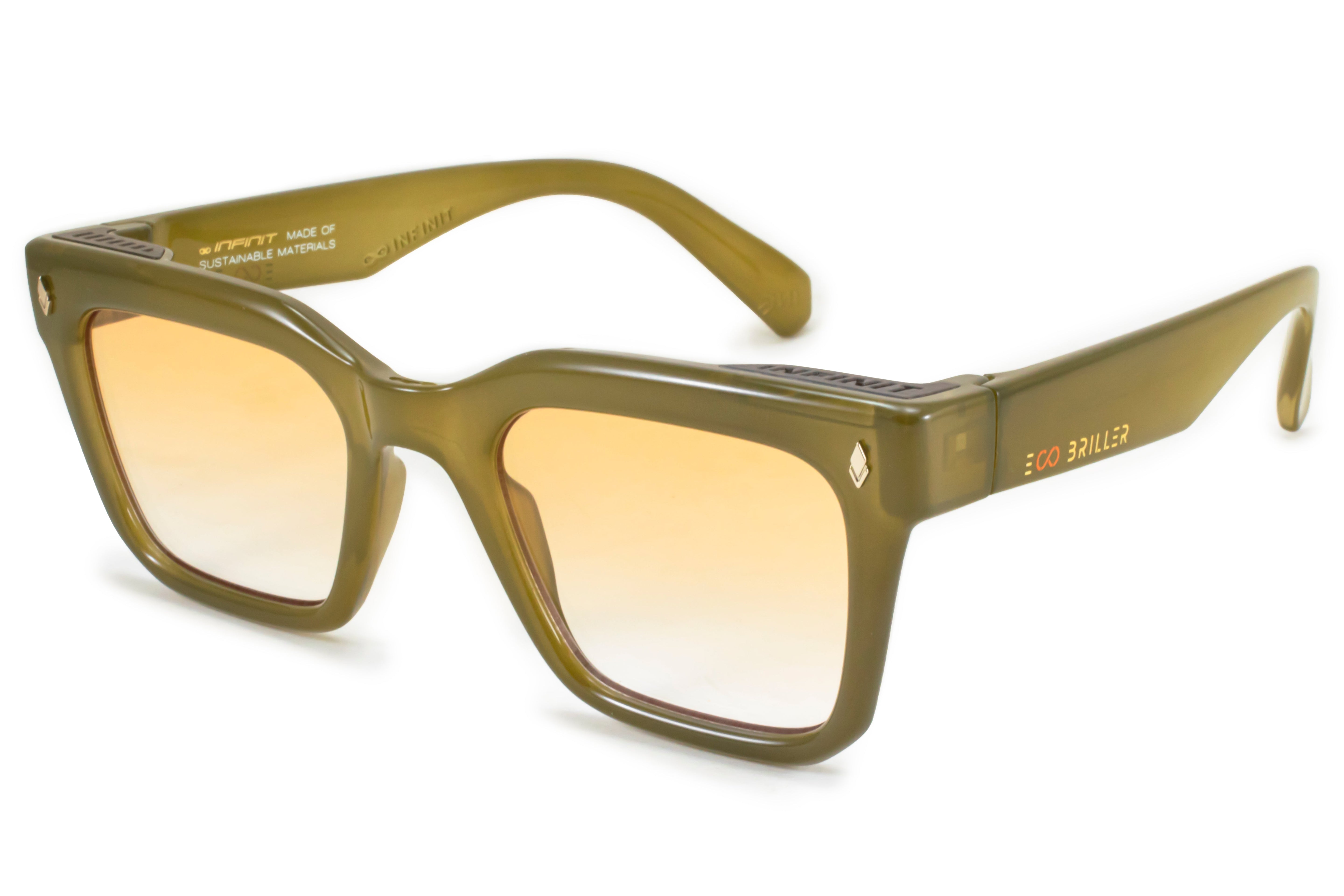 Anteojos de Sol - Jacobs - Milky Brown - Lente Naranja degrade Eco Sustentable