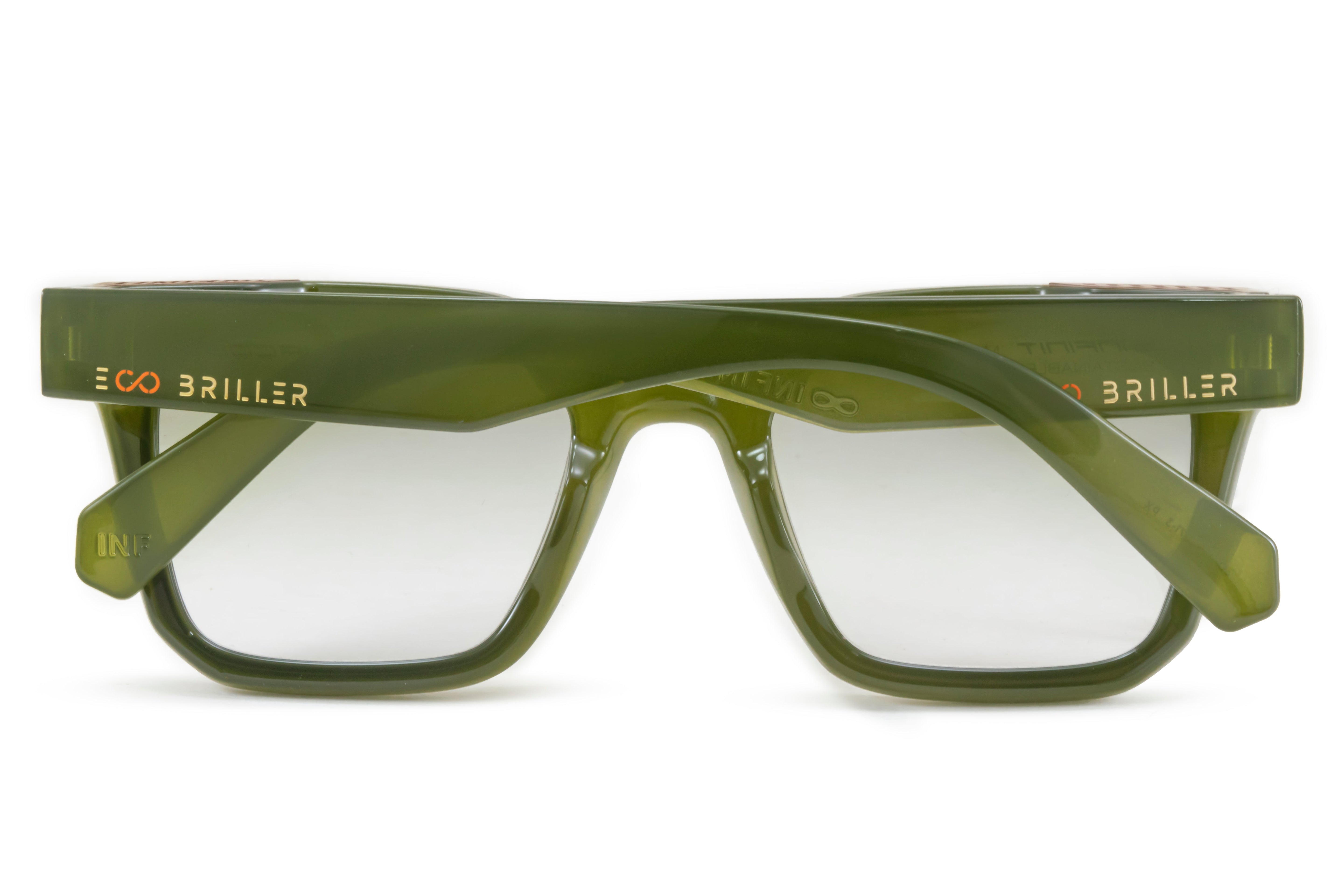 Anteojos De Sol - Jacobs - Milky Olive - Lente Verde Degrade Eco Sustentable