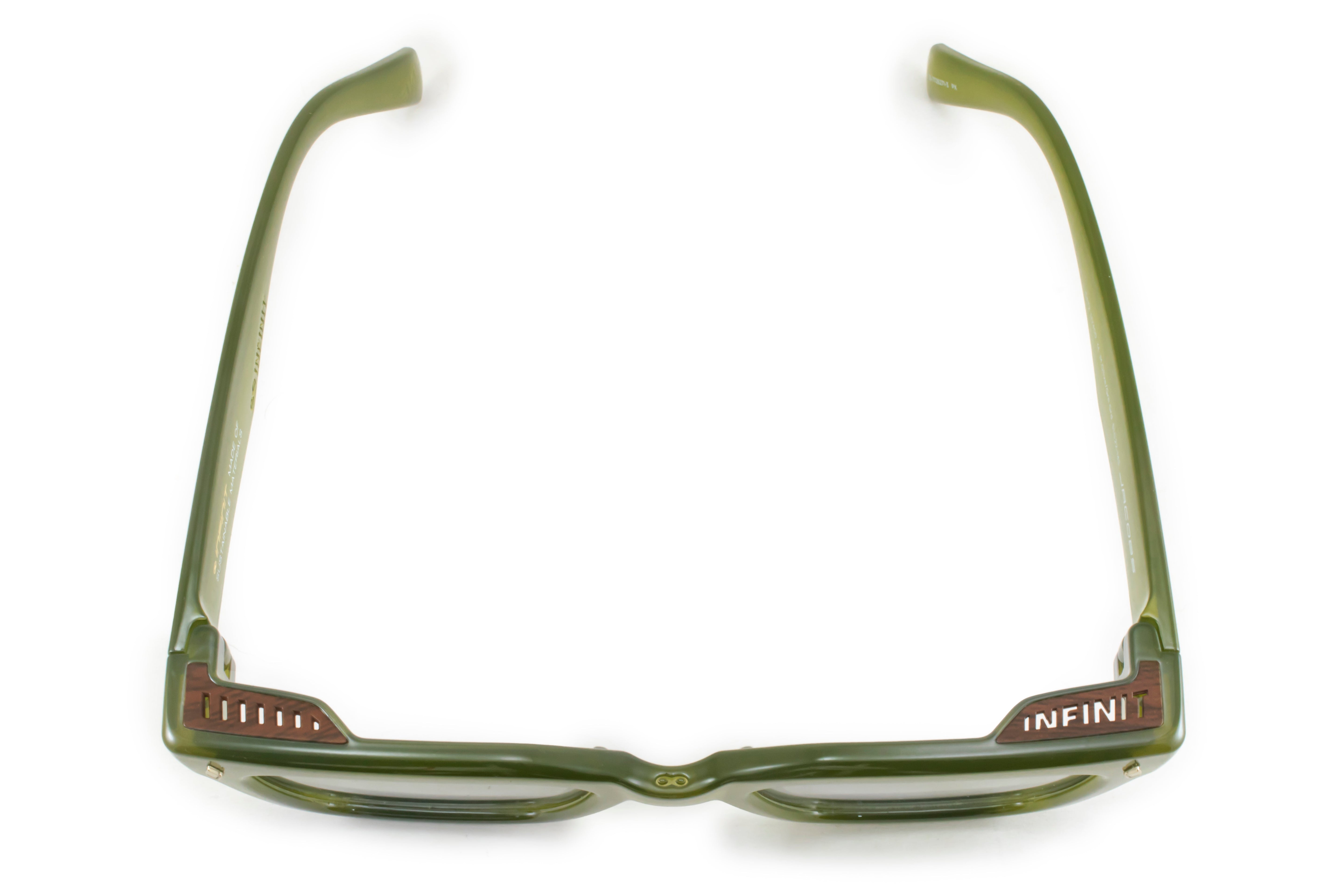 Anteojos De Sol - Jacobs - Milky Olive - Lente Verde Degrade Eco Sustentable