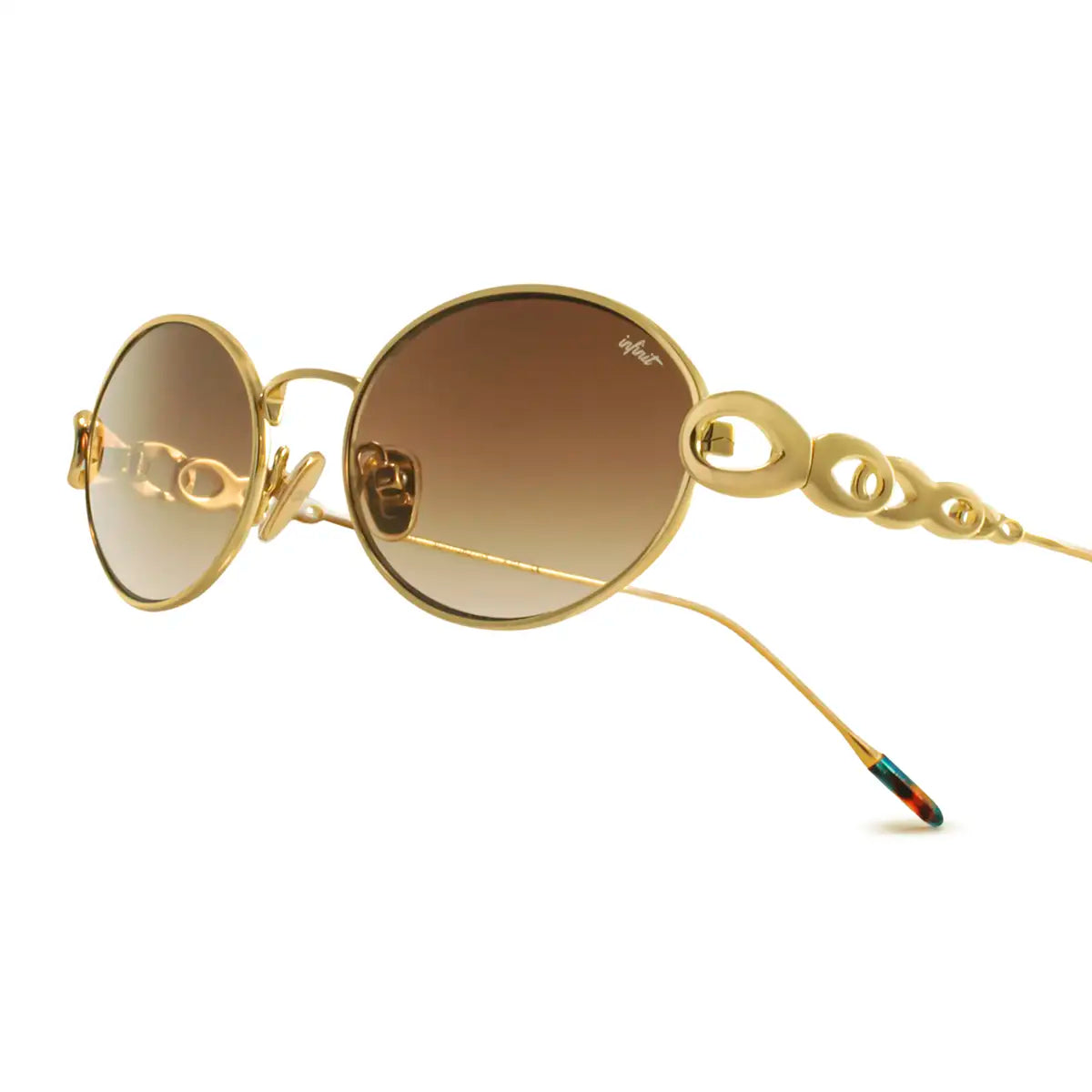 Anteojos de Sol - Namib Dorado Lente Marron Degrade