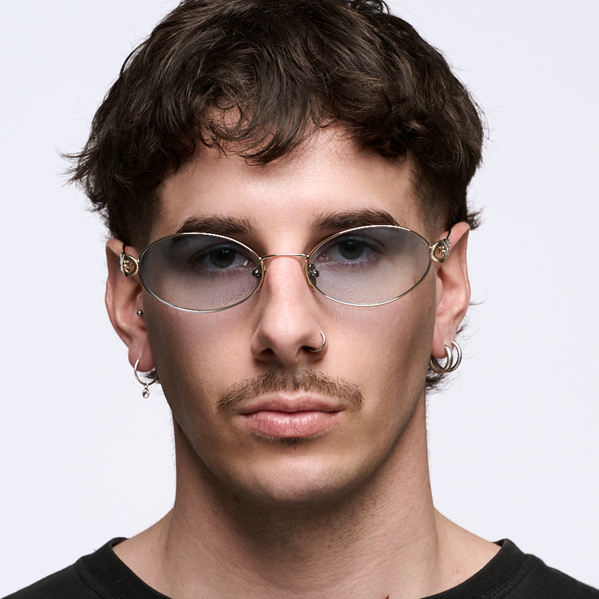 Anteojos de Sol - Namib Dorado Lente Celeste Degrade