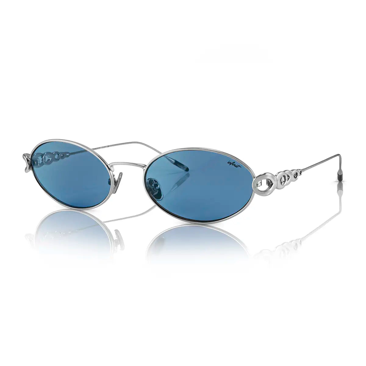Anteojos de Sol - Namib Plateado Lente Azul