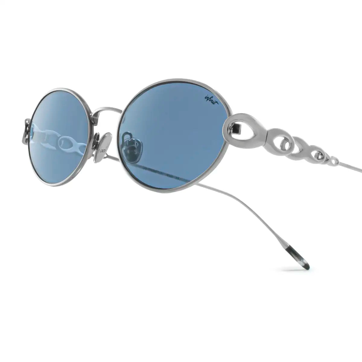 Anteojos de Sol - Namib Plateado Lente Azul