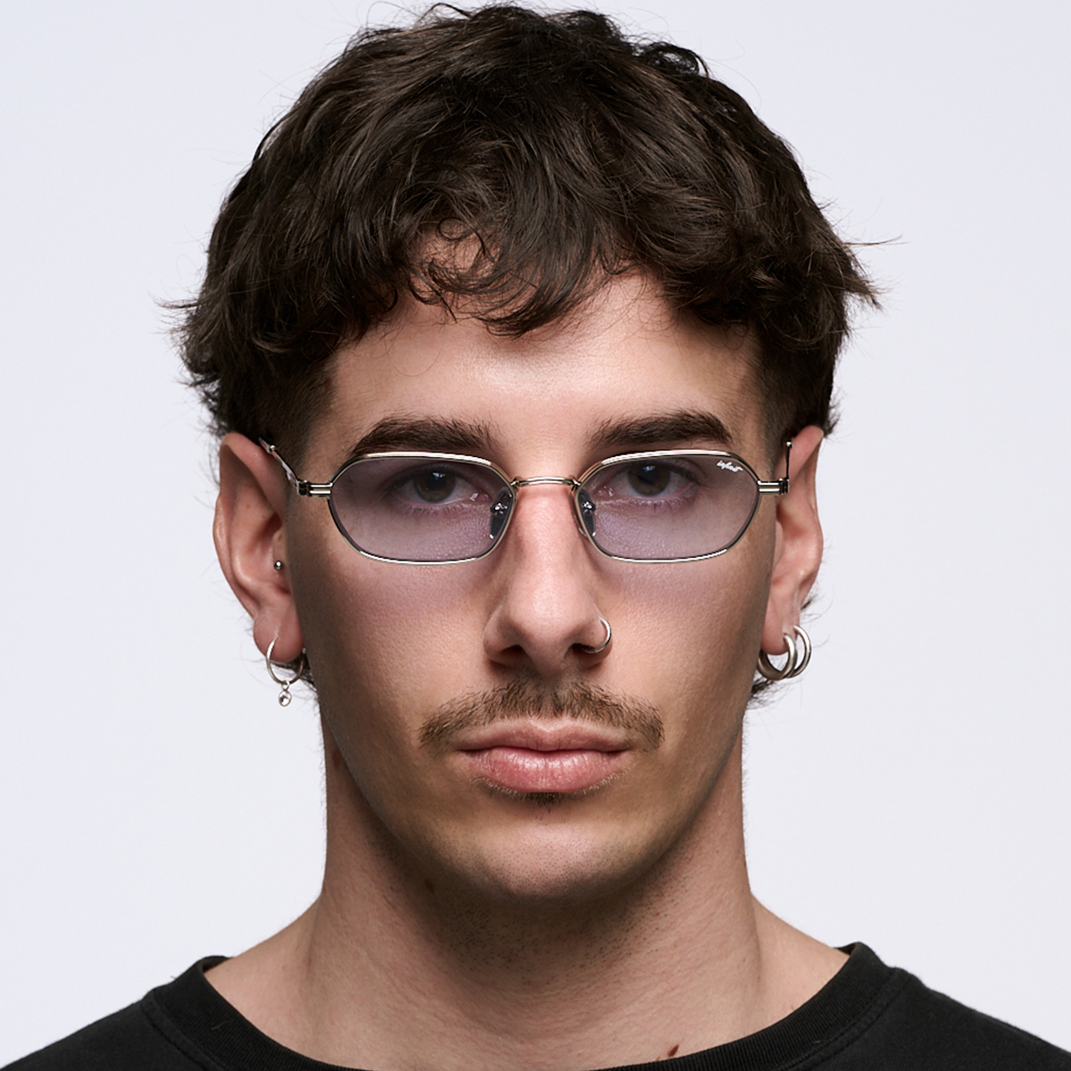 Anteojos de Sol - Naoki - Plateado - Lente celeste