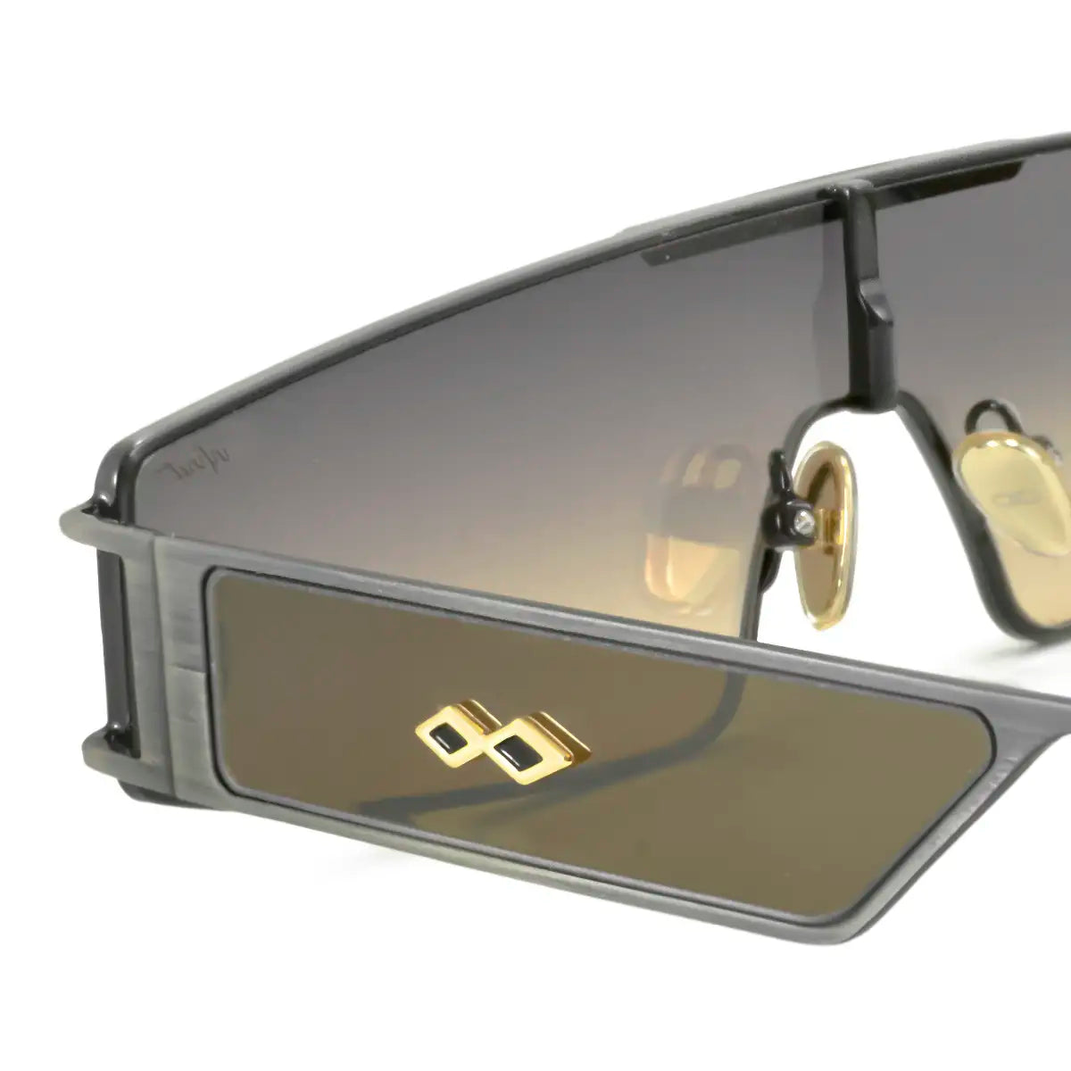 Anteojos de Sol - Panoramic Gris Lente Suave Espejada Coffee Degrade