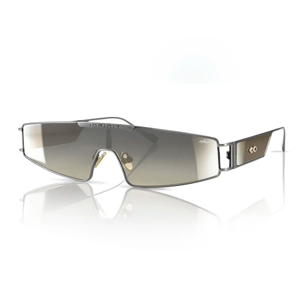 Anteojos de Sol - Panoramic Gris Lente Suave Espejada Coffee Degrade