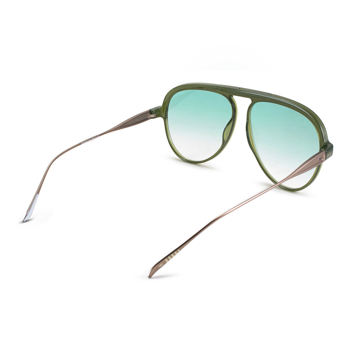 Anteojos De Sol - Paris Special Metal Edition - Milky Olive - Lente Oliva Degrade