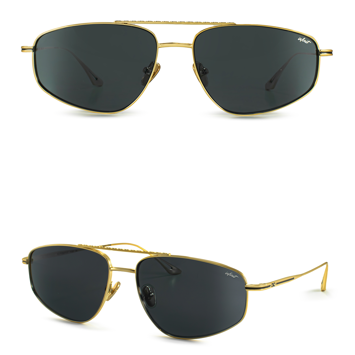 Anteojos de Sol - Pierre Dorado Lente Gris