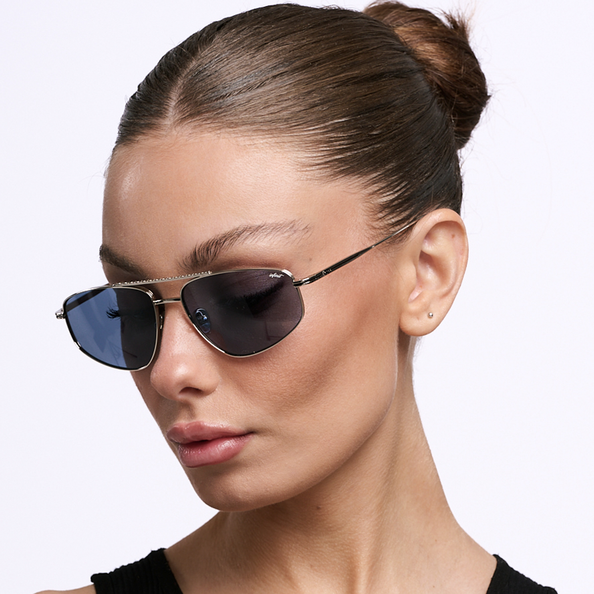 Anteojos de Sol - Pierre Plateado Lente Azul