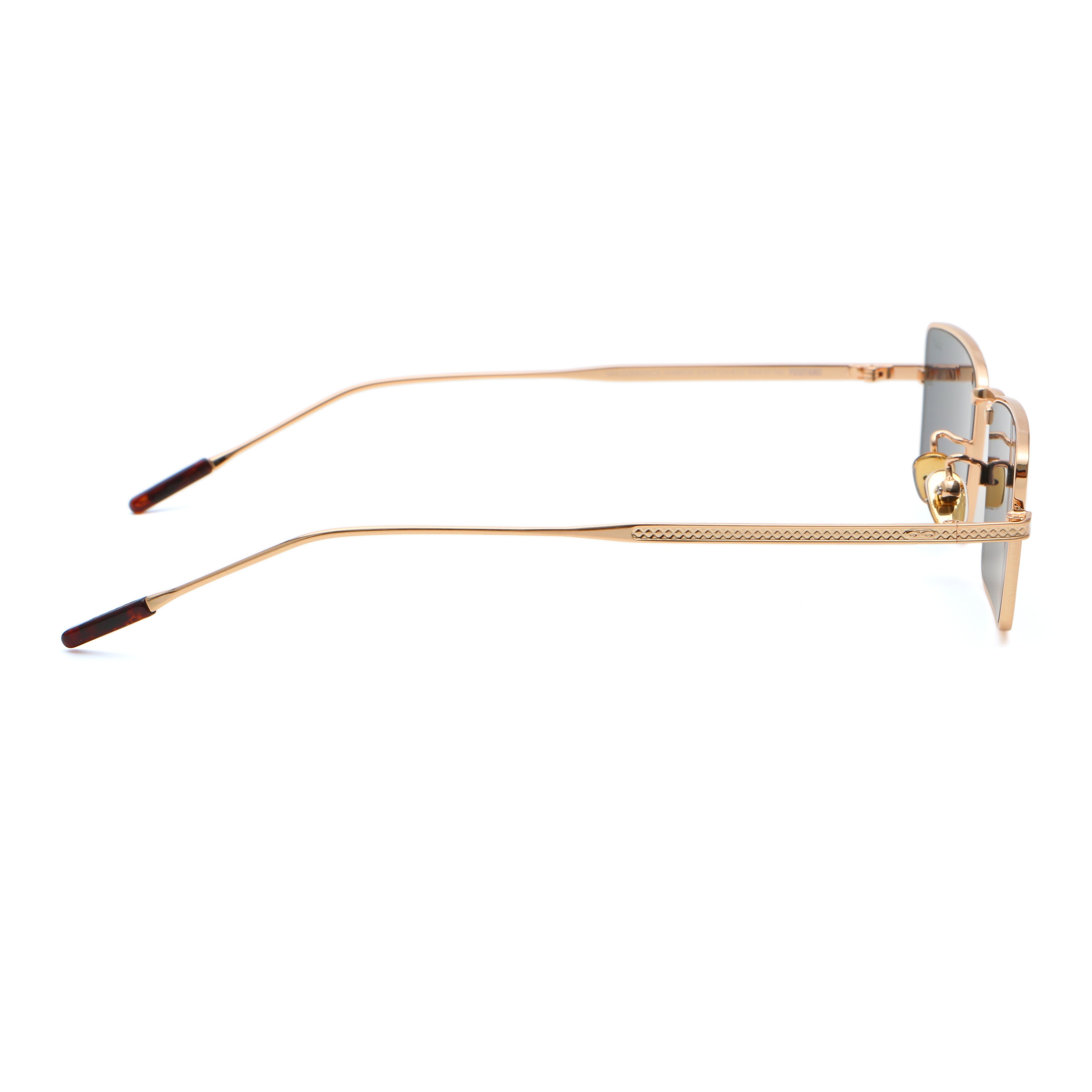 Anteojos de Sol - Positano Dorado Lente Espejada Dorada