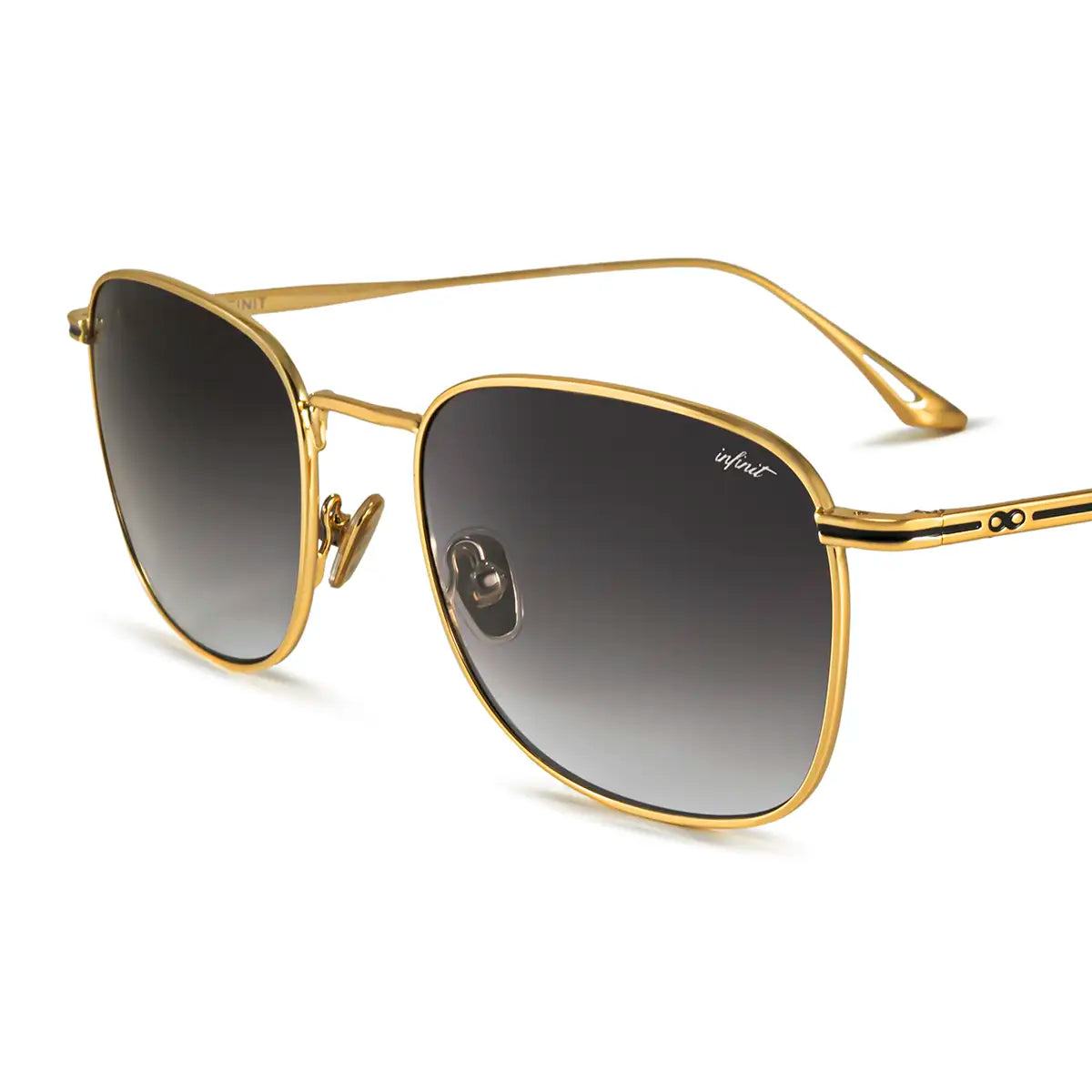 Anteojos de Sol - Secchia Dorado Lente Gris Degrade