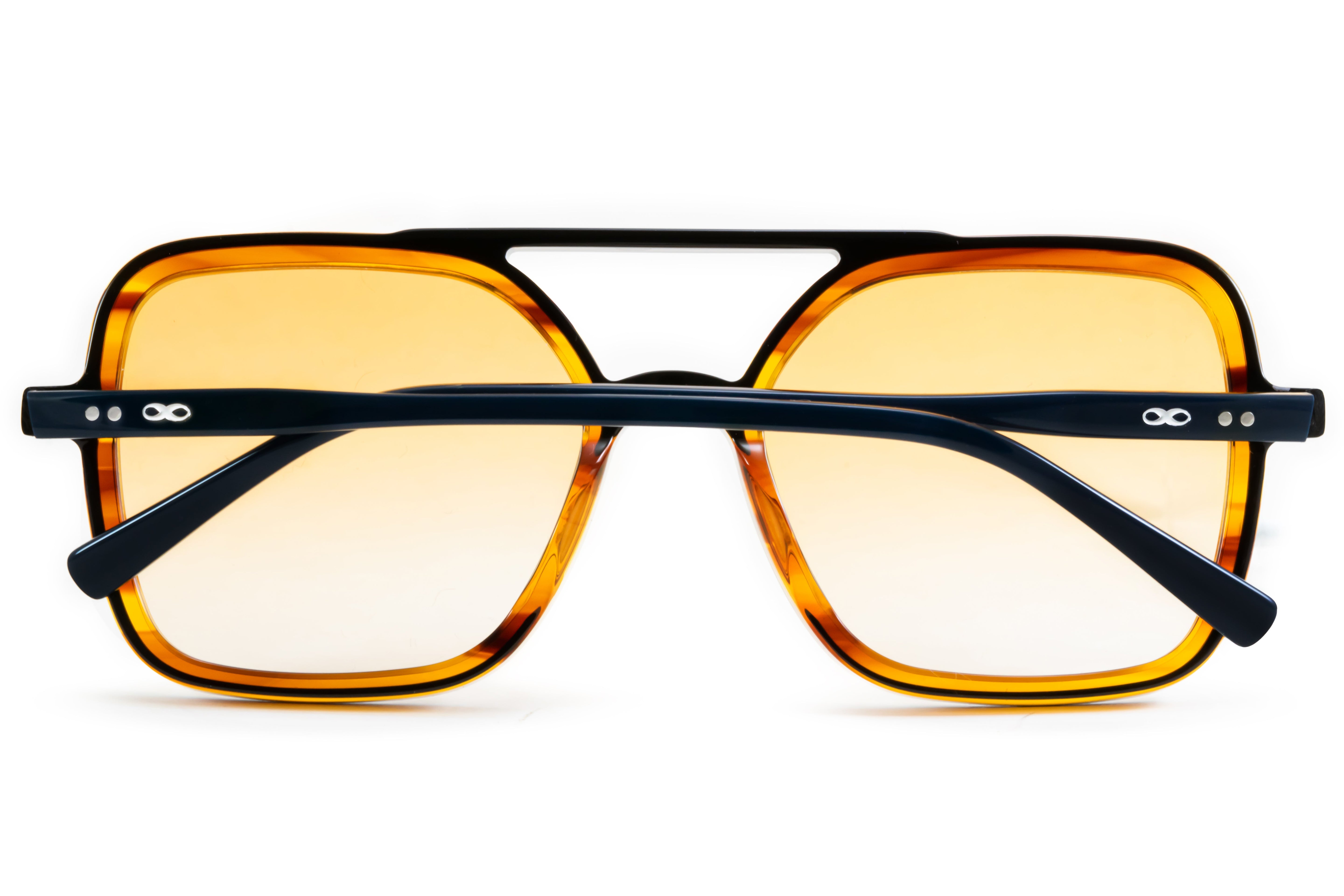 Anteojos De Sol Premium Series - Seul - Ambar Carey - Lente Naranja Degrade