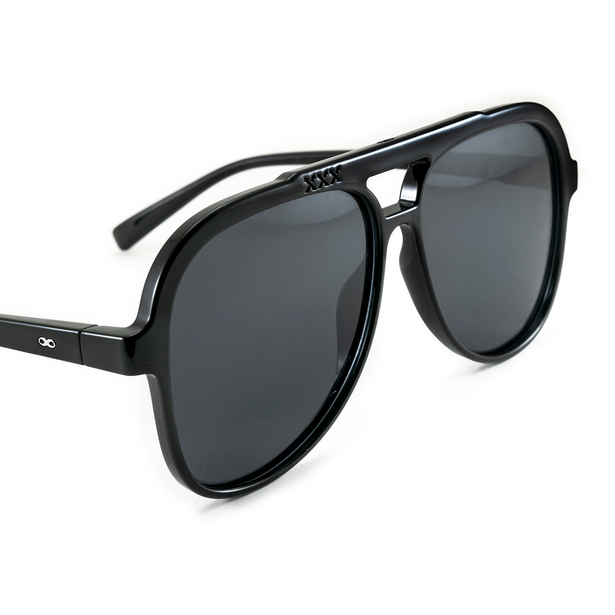 Anteojos de Sol - Triple XXX - Negro Brillo - Lente gris polarizada