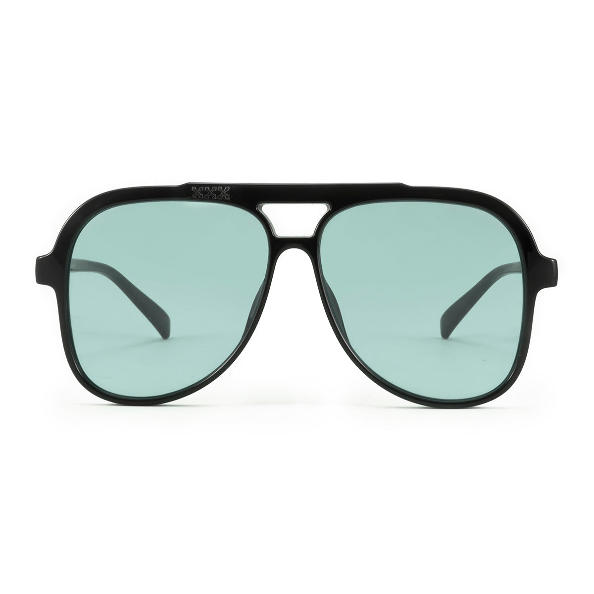 Anteojos de Sol - Triple XXX - Negro Brillo - Lente turquesa